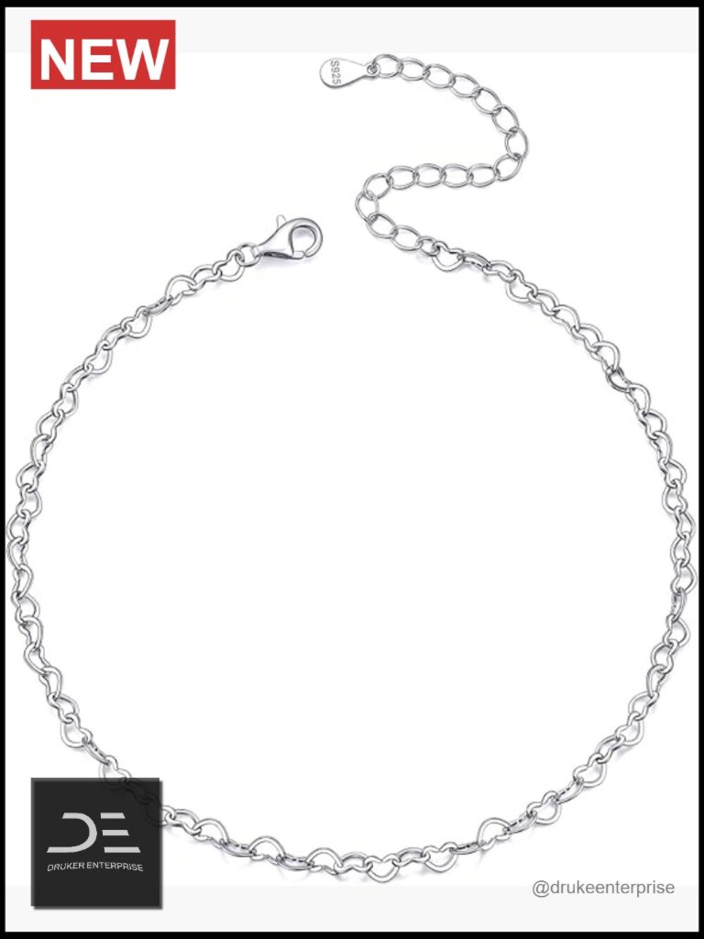 925 Sterling Silver Ankle Bracelet, Simple Cuban/Figaro/Twist Chain Anklet with